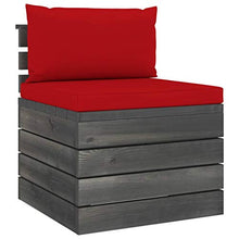 FAMIROSA Set Divani da Giardino su Pallet 6 pz con Cuscini Massello Pino-1857
