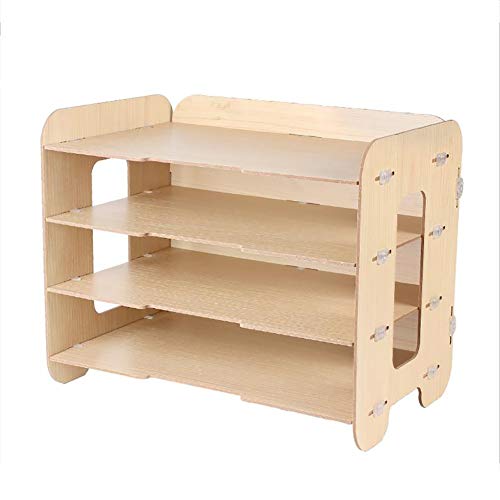 Schedario Classificatore Verticale Cartella del Desktop, Portariviste in Legno Scaffale per Cancelleria A più Piani, Forniture per Ufficio O Articoli per La Casa (Size : #4)