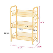 &ripiano di stoccaggio Scaffalature Multifunzionali Home Living Room Trolley Beauty 3 Strati Scaffale da Terra Scaffale di Finitura