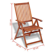 vidaXL 2X Legno di Acacia Sedie Esterno Pieghevoli Giardino Terrazzo Seggiole