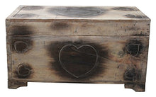 Wohnkult - Cassapanca in legno di palma anticato, 60 cm, ideale come regalo di nozze