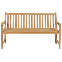 vidaXL Panca da Giardino con Cuscino Crema 150 cm in Legno di Teak