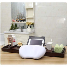 CAI-1 Vassoio da Bagno Vassoio Caddy per Vasca in Legno, Scomparto Marrone Estraibile e Accessorio per Bagno della casa, 73x23x4cm (Fino a 109 cm)
