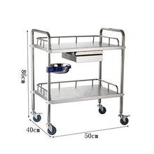 Carrello Medico Veicolo Chirurgico Medico in Acciaio Inossidabile/Veicolo Cambiante per Veicoli/Doppio Strato con Veicolo Utilitario per Auto di Bellezza con Cassetto