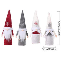Amosfun 4 Pezzi di Vino di Natale Copre Sacchetti Regalo di Vino Gnomo Svedese Accessori da Tavola di Natale per Festa di Carnevale di Natale (Colore Misto)