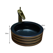 Bacino di arte sopra il lavabo del contatore Bacini di lavaggio del lavabo di ceramica sopra il contro bacino (41x15cm) Lavandini bagno