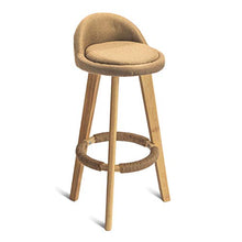 Sedie Da Bar Da Pranzo Sgabelli Da Bar Semplici Per La Colazione, Con Cuscini Spessi Rotondi E Gambe In Legno Massello, Per Sgabelli Alti Da Bancone Della Cucina, Carico 160 Kg (5 Color(Color:Cachi)