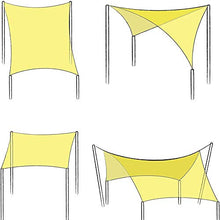 MEILINL Tenda da Vela Parasole Impermeabile Rettangolare, Vela Ombreggiante Garden Shade Sail Breathable UV Protection Canopy Sail per La Prevenzione Dell'abrasione (Varie Dimensioni),Weiß,2 * 2