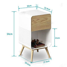 Comodino,Tavolino Laterale Camera da Letto Comodino per Camera da Letto, Tavolino Leggero, Tavolino da Tavolo Assemblato, Tavolo da Bagno in Legno E Ferro con 1 Cassetto Facile da Installare