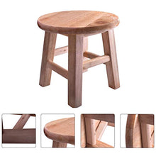 VICASKY Di Legno Sgabello Passo Piccolo Basso Piede Sgabello di bambù Rotondo Sgabello Rustico Mobili per La Casa per Il Bagno Doccia Bancone della Cucina (in Legno di Colore)