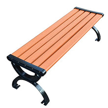 QHW Panca da Giardino da Esterno per Cortile, Moderna Panca da Giardino a 3 posti in Metallo, con/Senza Schienale, Antivento, anticorrosione, Lunghezza 150 cm
