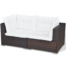 Tidyard Set Divani da Giardino 14 pz in Polirattan,Divano da Soggiorno,Salotto e Ufficio Stile Classico Marrone