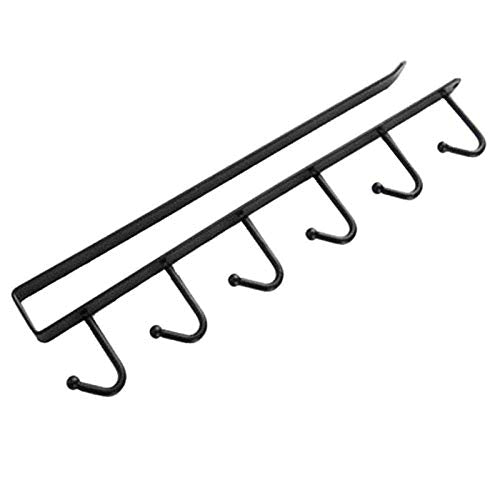 LAN-ZHENS Mensola da Bagno Ganci di Ferro Nero Hanging Ganci Kitchen Cabinet Tissue Scaffale Armadio Coppa Fornello Asciugamani Bagagli Supporto del Piatto del Gancio Mensola da Bagno Agosto