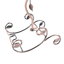 Creativo Wine Rack Pratica Creativa Wine Rack Bronzo Metallo Vetro Vino Rack con 6 Ganci Durevole Wine Rack (Color : Pattern A, Size : One Size)
