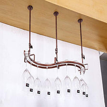 FYLHX Appeso Vino Cremagliera di Vetro Metallo Portabicchieri da Vino Elegante semplicità Vino Rack Regolabile Cremagliera del Bicchiere di Vino per Home Bar Sala da Pranzo Cucina