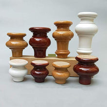 Piedi da cucina a forma di zucca in legno massiccio, per comodini da cucina, per comò divano o poltrona, ottomani, confezione da 4 (colore di legno, dimensioni: 8 cm)