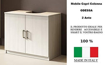 IdeaStella ODESSA Sottocolonna 2 Ante. Mobile Bagno sotto lavabo Copri Colonna lavandino UNIVERSALE (Larice Bianco)