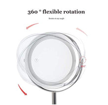 ADSE LED Touch Specchio per Il Trucco 3X Specchio per Il Trucco da Tavolo a 360 Gradi; Specchio da Barba Rotante Specchio per Il Trucco-per Bagno Camera da Letto (7 Pollici)