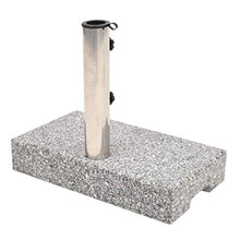 vidaXL Base per Parasole Rettangolare Robusta Stabile Elegante con Adattatori Supporto per Ombrellone in Granito 25 kg Tubo in Acciaio