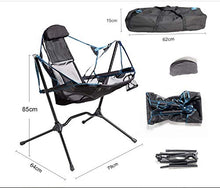 Oeternity Sedia A Bilanciere da Esterno Freestyle, Oversize Sedia da Luna Portatile Pieghevole per Roadtrip da Pesca del Cortile,Blu