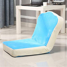MICEROSHE Comodo Divano Sedia Sedia da Terra con Schienale Regolabile, Imbottita e Pieghevole, Sedia da Gioco, Sedia da Meditazione (Colore : Blu, Dimensione : 86 * 43 * 8cm)