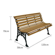 GaoF Panca da Giardino per Esterni, Poltrona da Cortile, Poltrona da Giardino in plastica, 2-3 posti, Sedia da Portico Resistente agli Agenti atmosferici, Sedile con Struttura in ghisa per mobili da