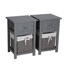 HHTX Comodino 2 Pezzi con 2 cassetti Comodino in Legno Comodino tavolini da appoggio per Camera da Letto, Bagno, Soggiorno