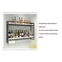 YJPDPHJJ Nordic in Ferro battuto, portabottiglie in Legno massello, vetrinetta pensile da Parete, espositore Creativo per Vino da Parete, portabottiglie pensile, cremagliera