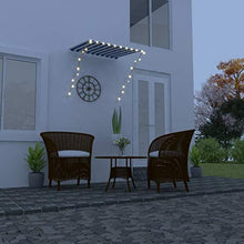 VidaXL - Tenda da sole retrattile con LED, 100 x 150 cm, giallo e bianco