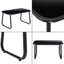 [en.casa] Set di Mobili da Giardino Arredo Esterno Set Composto di 1 Divano a 2 Posti + 2 Sedie con Braccioli + 1 Tavolino Basso con Piano in Vetro - Grigio Chiaro/Nero