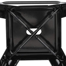 Yaheetech Set 4 Sgabelli Alti da Bar Cucina in Metallo Industriali Impilabili Neri 76 cm