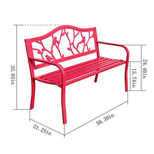 LXLH Panca da Giardino Sedia da Giardino Panchina per Il Tempo Libero Sedia da Parco Sedia da Giardino Tavolo e Sedia da Giardino Terrazza Giardino in Ferro battuto Balcone Panchina Doppia Rosso