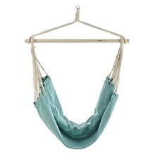 Sedia Amaca Sospesa Girevole a 360° Poltrona Appendibile per Interno/Esterno 180 x 125 cm Carico Max.150 kg - Blu Ardesia