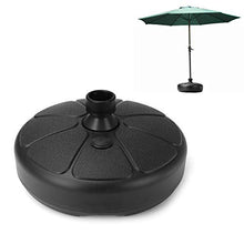 dDanke - Base per ombrellone in plastica a forma rotonda, 30 kg, riempibile con sabbia per esterni, patio, cortile, ombrellone, supporto adatto per asta da 35 a 38 mm