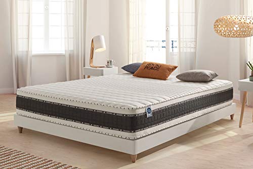 naturalex | Luxe Memory | Materasso Piazza e Mezza 120x200 cm Memory e Lattice | Rigido | Struttura Multistrato Ultra Confort | Adattabilità Superiore Memosensibile | Sistema Effetto Massaggiante