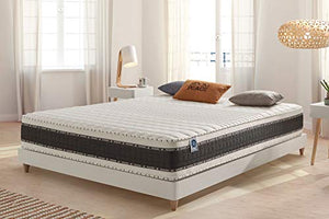 naturalex | Luxe Memory | Materasso Piazza e Mezza 120x200 cm Memory e Lattice | Rigido | Struttura Multistrato Ultra Confort | Adattabilità Superiore Memosensibile | Sistema Effetto Massaggiante