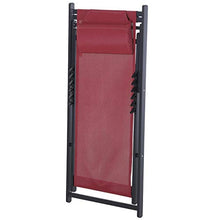 miozzi Set 2 Sedie Sdraio Pieghevoli in Alluminio 96,35x58x91,5 cm Rex Rosso