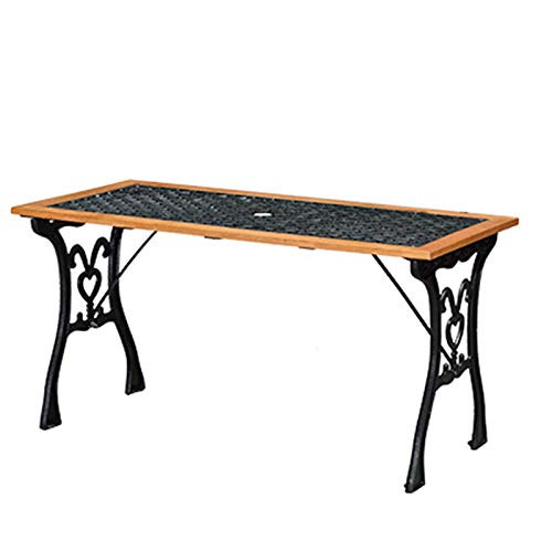 outdoor product Panchina da Terrazza Panchina da Esterno，Panca da Giardino con Schienale E Braccioli,Struttura in Ghisa E Sedili in Legno Massello Anticorrosivo,per Portici E Prati