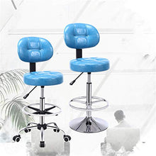 CSQ Sgabello Da Bar Regolabile, Schienale In Pelle PU Sedia Da Bar Sedia Girevole A 360 ° Ufficio Camera Da Letto Sala Da Libro Sedia Per Computer Facile Da Montare(Size:38.5*60-80CM,Color:B)