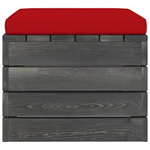 vidaXL Pouf da Giardino su Pallet 2 pz con Cuscini in Massello di Pino