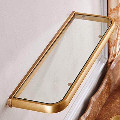 Cxcdxd Porta Asciugamani Mensola da Bagno Accessori da Bagno retrò Ottone Massiccio Ottone Antico Porta Asciugamani in Vetro Rifinito Porta Asciugamani Porta Asciugamani