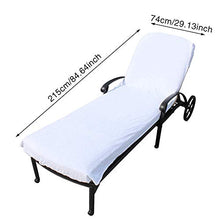 POHOVE - Copriasciugamani per sedia da spiaggia, con tasche laterali, telo da spiaggia, in microfibra, per chaise longue e spiaggia, ideale per prendere il sole