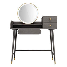 ZRN Tavolo da Trucco Set da toeletta con Specchio Luminoso a LED Regolabile e 3 cassetti portaoggetti, Organizer per Gioielli da scrivania per Trucco