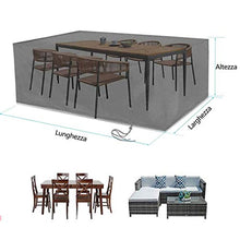 Copertura per Mobili da Giardino Quadrato in Rattan Telo Copri Tavolo Quadrato Sedie Impermeabile 210D in Tessuto Oxford Anti-UV Antivento Adatto Interni Esterni,160 * 160 * 70cm