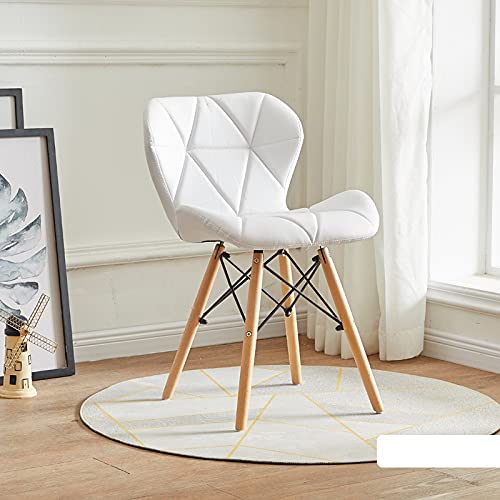Set di 4 sedie da pranzo con morbido tessuto di velluto, per soggiorno, cucina, camera da letto e sala da pranzo, con schienale alto, gambe in legno