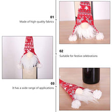 UPKOCH 4 Pezzi Maniche per Bottiglie di Vino Copri Bottiglie per Cappelli da Babbo Natale Porta Posate Mini Cappelli di Agrifoglio E Bacche di Natale per Decorazioni da Tavola per Feste