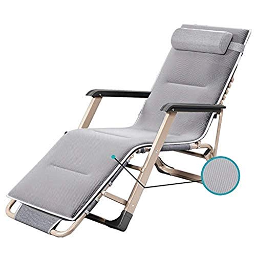FACAZ Sedie da Giardino reclinabili Sedia da Giardino reclinabile Lettino Prendisole Pieghevole Sedia da Giardino a gravit脿 Zero con Cuscini Supporti da Spiaggia per Esterni Fino a 200 kg Gary Metal