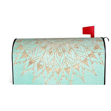 Min Gold Mandala - Copertura magnetica per cassetta postale per giardino, giardino, cortile, dimensioni standard 51 x 45 cm
