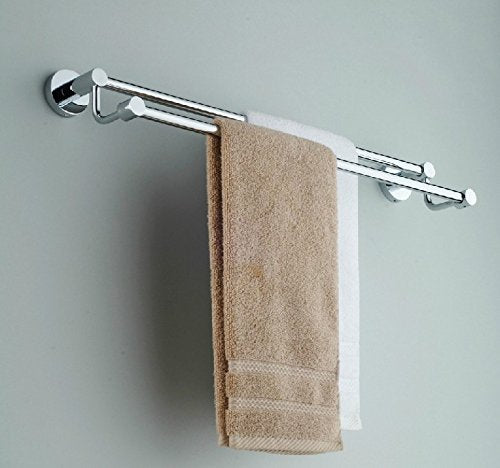 MBYW Portasciugamani Moderno Minimalista Portasciugamani Elegante per Il Bagno di Moda Ciondolo portasciugamani Doppio Cromato Porta Asciugamani Doppio Porta Asciugamani 6548