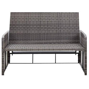 FAMIROSA Set Divani da Giardino 2 pz con Cuscini in Polyrattan Grigio-6080